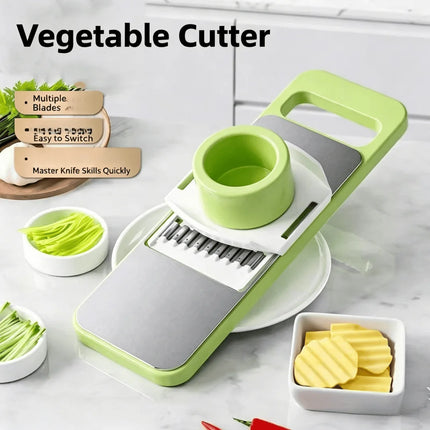 Adjustable Multi-Blade Vegetable Cutter Mandoline Slicer Potato Veggie Chopper for Kitchen Food Prep