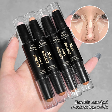 Dual-ended highlighter wand 2-in-1 concealer pen natural three-dimensional shadow wand