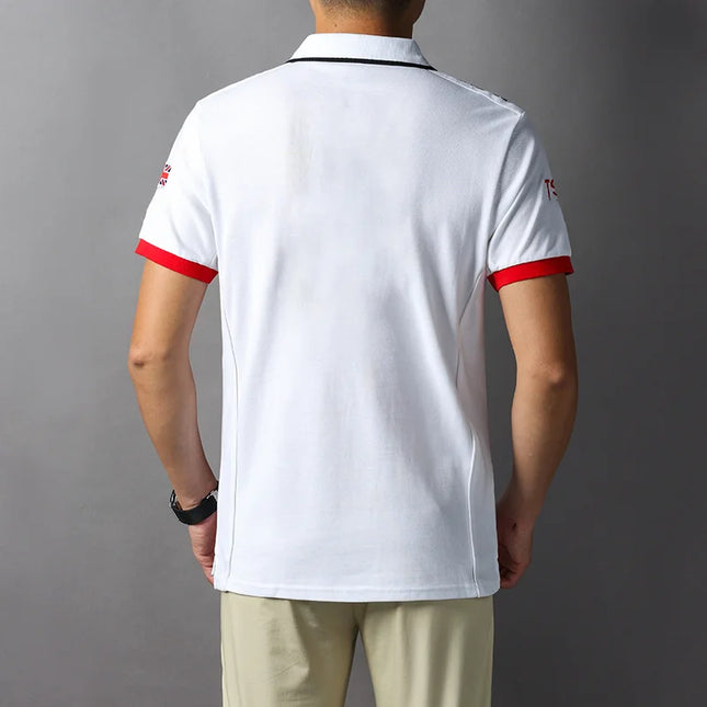 Men's polo shirt England Great Britain Royal casual sports party cotton embroidery luxury contrast color original design