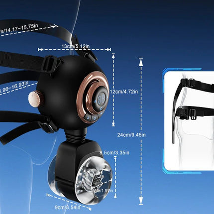 Wearable Automatic Male Masturbator with Removable Belts LCD Adjustable Males Adults Sex Toys Penis Masturbation Stroker for Men