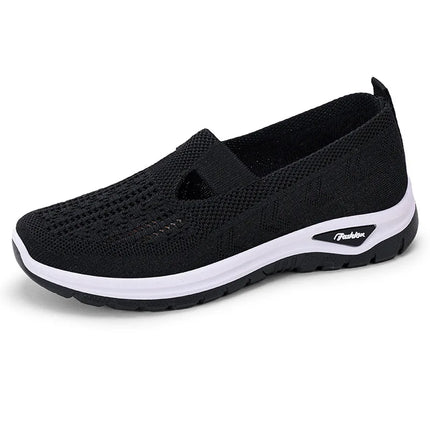 2025 New Mesh Women Vulcanized Shoes High Quality Women Sneakers Slip On Flats Shoes Women Loafers Plus Size 42 Walking Flat