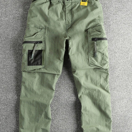 2025 New Japanese Loose Straight Outdoor Paratrooper Assault Pants Men's Functional Pocket Casual Trouser with Belt for Cityboy