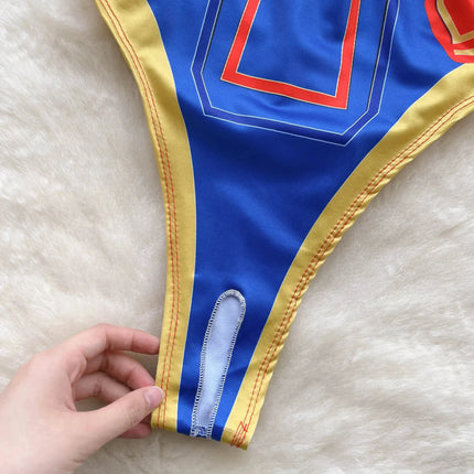 Vest Sexy Cosplay Jumpsuit Open Crotch Bodysuits Cute Skinny Swimsuits Print Playsuits Erotic Lingerie For Women Clothes Trend