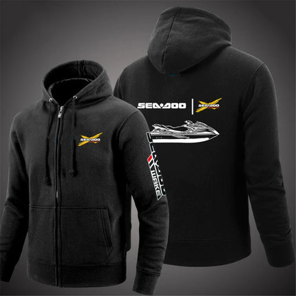 2025 Comfortable Jacket Spring And Autumn Fashion Zipper Hoodies Man's Sea Doo Seadoo Moto Logo Print Pullover Hooded Coat