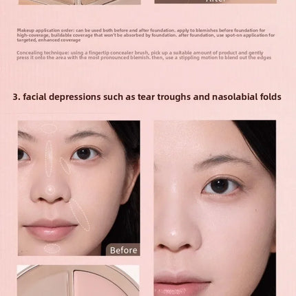 FLOWER KNOWS THE SWEETIE BEAR 4-Color Concealer Brighten Palette Covering Dark Circles Full Coverage Contouring Foundation