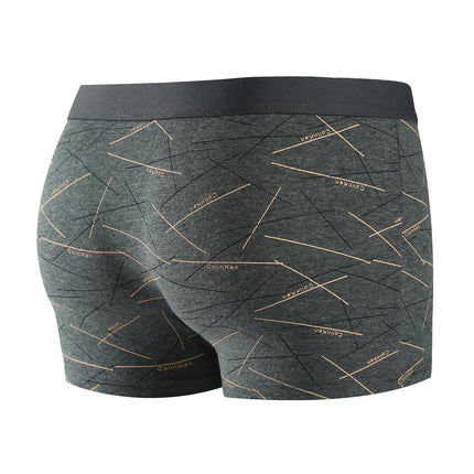 4 pieces of men's Underwear, fashionable trend high-stretch boxer shorts, breathable soft sports men's Underwear