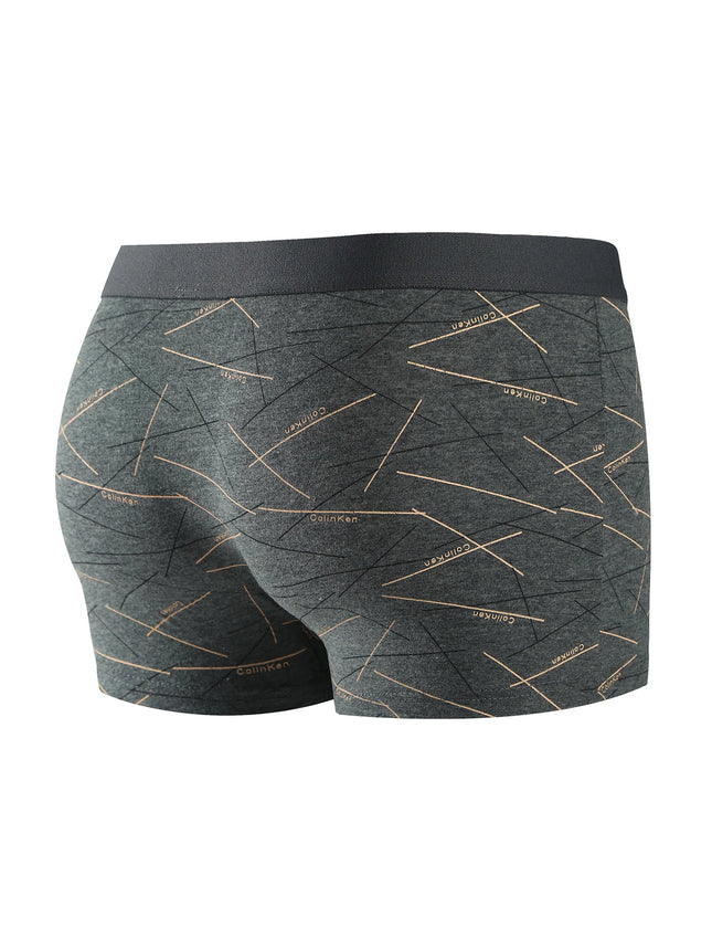 4 pieces of men's Underwear, fashionable trend high-stretch boxer shorts, breathable soft sports men's Underwear