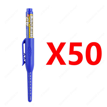 100-1Pcs 45mm Long Nib Head Carpenter Marker Pens White/Black/Blue/Red Hole Marker Pen for Measuring Woodworking Hand Tools