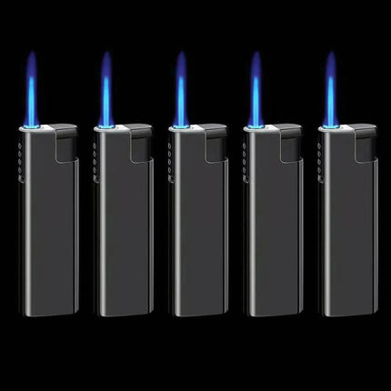 Outdoor Windproof Direct Spray Blue Flame Turbine Lighter Portable Butane Cigarette Lighter Ignition Smoking Accessories Tools
