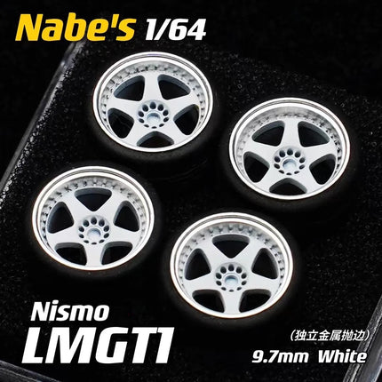 1/64 Chika  Wheels with Rubber Tires Model Car Modified Parts BBS RS  JDM VIP For Hotwheels Tomica MiniGT （Supplied with axle）