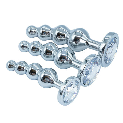 Metal Anal Plug Prostate Massager Anal Beads Butt Plug Metal Dildo G-spot Stimulating Sex Toys for Men and Women But Plug