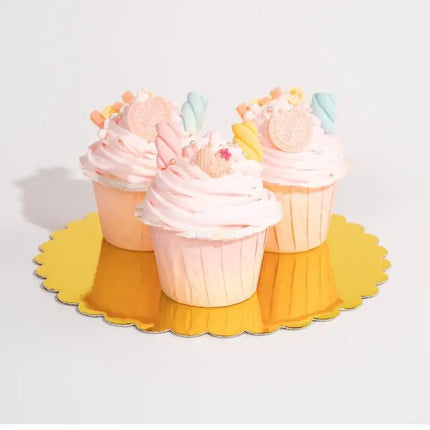10 Pcs Cake Boards With White Golden Cake Rings, Cardboard With 6/8/10/12 Inch Cake Base, Suitable For Baking Cakes