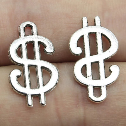 20pcs Moneybag Charms Money Us Dollars Pendants Jewelry Making Lucky Money Charms For Bracelet Making Antique Silver Color