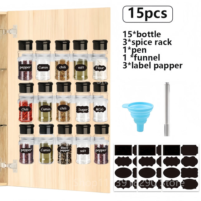 5/10/15/20PC Jars for Spices Salt and Pepper Shaker Seasoning Jar Spice Organizer Plastic Barbecue Condiment Kitchen Gadget Tool