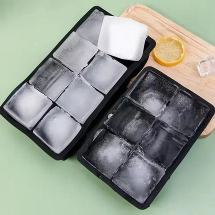 Silicone Ice Cube Mold Reusable Square Ice Cube Molds with Lid Whiskey Cocktail Freezer DIY Ice Maker Barware Kitchen Gadgets