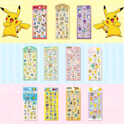 Genuine Pokemon Pikachu Stickers Cartoon 3D Foam Toys Decals For Scrapbooks Phones Helmets Water Mugs Decor Sticker Girls Gifts