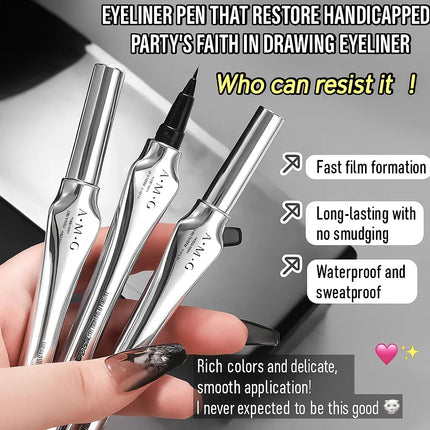 A.M.G Smooth Quick-Drying Eyeliner Pen Waterproof, Smudge-Proof, Long-Lasting, Colorful Eyeliner Pen