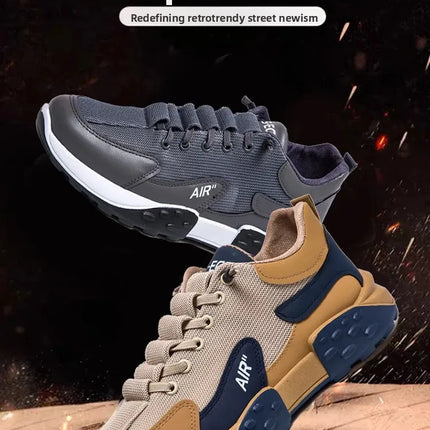 Men's Spring New Sport Shoes Casual Classic Trendy Thick Bottom Leisure Shoes Breathable Microfiber Upgraded Spring Autumn