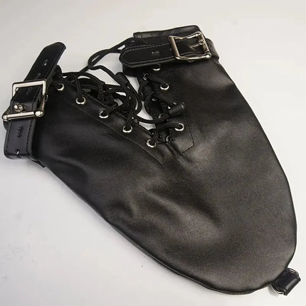 BDSM Sex Handcuffs Mittens,Faux Leather Gloves Dog Paw Fist Mitts Bondage Restraints, Sex Toys for Couples, Puppy Role Play