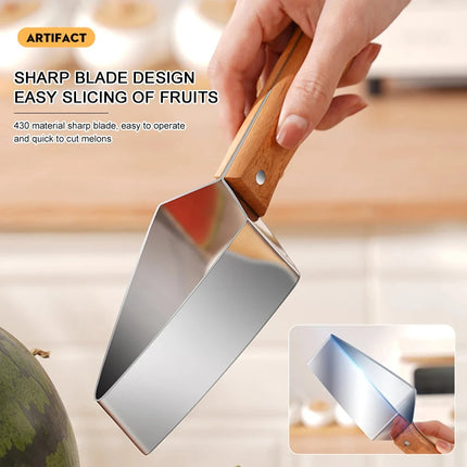 Stainless Steel Watermelon Slicer Cutter Fruit Divider Tool Reusable Watermelon Knife Kitchen Fruit Cutting Tool
