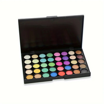 40 Colors Ultimate Eyeshadow Palette Matte & Shimmer Finishes Earth Tones Long-Lasting Smudge Proof Makeup Kit Korea Cosmetics