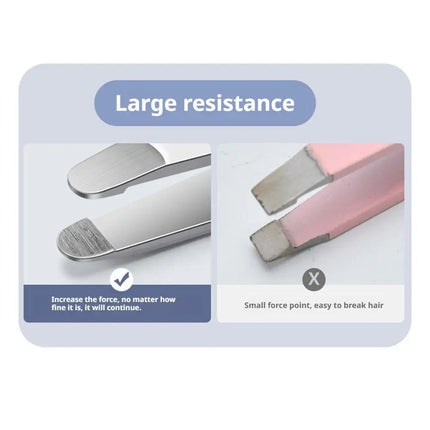 Stainless Steel Brow & Facial Hair Remover Eyebrow Tweezers Non-slip Makeup Remover Tweezer Tools Hair Removal Makeup Tools
