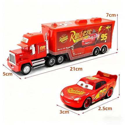 12Pcs Disney Pixar Cars Gift Box Metal Diecast lightning McQueen Car Model Toy Jackson Uncle Truck Boy Birthday Toys