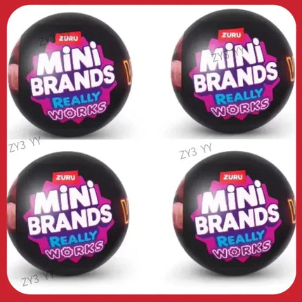 ZURU Mini Brands Really Works Vinyl Capsule Blind Box Unbox Music Vinyl Playset Fully Working Miniature Record Player Mini Vinyl