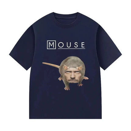 House_Mouse MD Funny Graphic T-shirt Men Women Casual Oversized Short Sleeve T Shirt Fashion High Quality Cotton Tees Streetwear