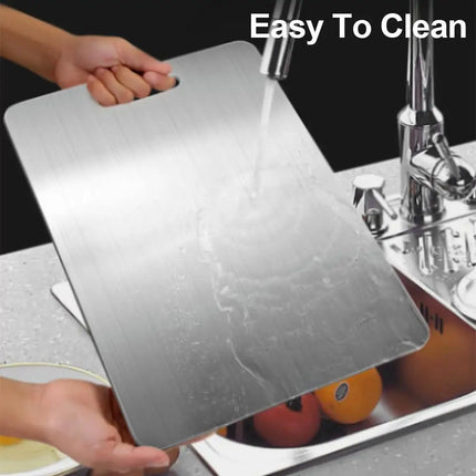 Cutting Boards for Kitchen Stainless Board 304 Steel Thickened Double Sided Food Grade Portable Fruit Meat Chopping