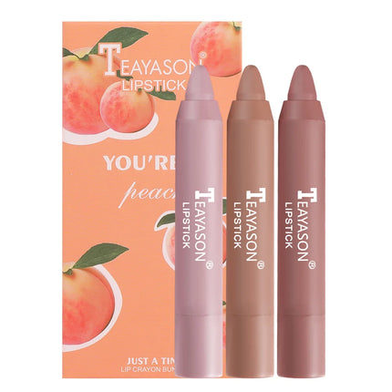 Matte Lipstick Set 3pcs Waterproof Long Lasting Velvet Nude Red Tint Natural Makeup Cosmetic Beauty Sexy Pen
