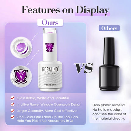 ROSALIND 15ml Nail Gel Polish Macaron Hybrid Varnish Semi Permanent Nail Art Design Soak Off Top Base Coat Esmalte UV Gel Nail