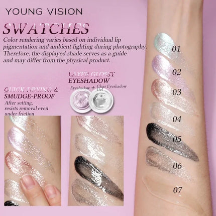 Multi-Use Liquid Glitter Eyeshadow High Shine Shades Gel Liquid Eyeshadow Water Light Quick Dry Long Lasting Multi-Use Makeup