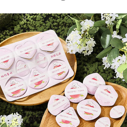 GECOMO 8 PCS Peach Powder puff Series Super Soft Wet And Dry Dual-use Skin-friendly Makeup Sponge