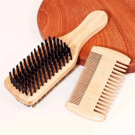 Wooden massage comb set, anti-static, suitable for home hairdressing and hair salons,special for real hair wigs
