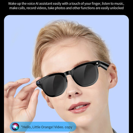 2 in1 4K Smart AI Glasses 800W pixel AI Shooting Camera HD Photo Video Voice Call Translation Waterproof Bluetooth AI Glasses