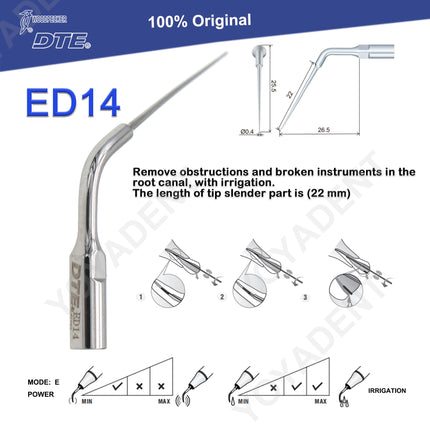 Woodpecker Tips DTE Dental Ultrasonic Endo Scaler Tips Scaling Tips Fit EMS UDS NSK SATELEC Scaler Handpiece Dentistry Tools