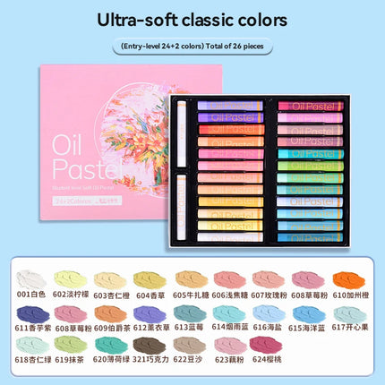 Super Soft Oil Pastels  24/36/48 Colors Set Great Blending and Layering Professional Crayons for Art Craft Coloring Sketching
