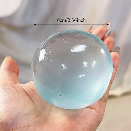 Maltose Squishy Toy Stress Ball Cute Mochi Anti Stress Fidget Toy Soft Simulated Bule Transparent Ball Quick-rebound Squeeze Toy