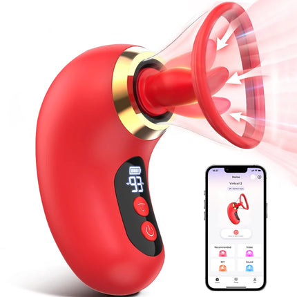 AV Digital Tongue Licker, Clitoral Sucking G-spot Stimulating Massage Vibrator, Female Self-Stimulation Device, Adult Product