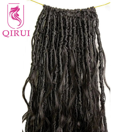 Knotless Crochet Boho Goddes Locs With Human Hair Curls Curly Ends Pre Looped Crochet New Soft Locs Box Braids 12-72 Strands