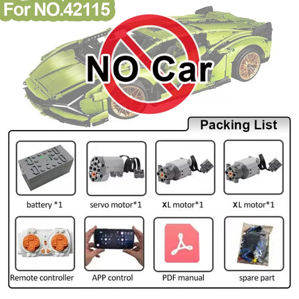 MOC 42110 Technical App Control RC Motor Set Modification Building Blocks Kit for Land SUV Defenders Rover Car DIY Bricks Toys