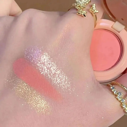 Highlight Powder Matte Blusher Eye Shadow 3 In 1 Face Makeup Natural Palette Multi-color Delicate Shiny Beauty Makeup Cosmetics