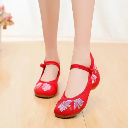 Casual Shoes for Women, Fashion Vintage Elegant Ethnic Style Embroidery Streetwear Chinese Style Women's Shoes, Summer New