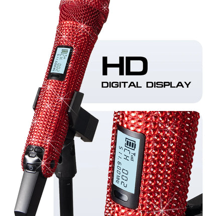 Wireless Karaoke Mic SKM9000 Custom Diamond-Encrusted  Microphone For Live Streams  Karaoke Shining Stage Essential