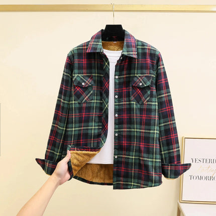 Thickened Fleece Winter Shirt Jacket for Women Casual Style Plus Size Slimming Design Versatile Autumn Winter Collection