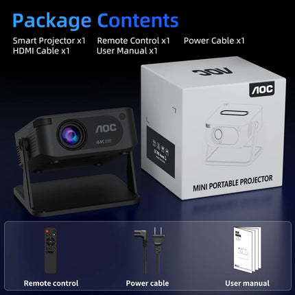 HA109 Projector 4K Android 11 720P Projectors Wifi5 200" Portable Projector Bt5.4 1280*720P Home Cinema Outdoor Projetor