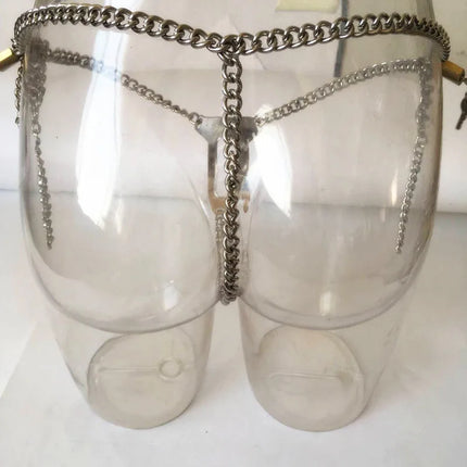 Stainless Steel Invisible Chastity Belt Female Sexy Panty Open Crotch Panties Leather Erotic Panties Ladies Underwear Lingerie