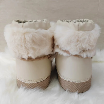 2025 Winter Ankle Boots for Women Platform Antiskid Waterproof Ski Boots Luxury Fluffy Furry Fur Boots Woman's Ankle Booties