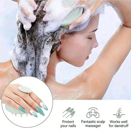1PC Silicone Shampoo Brush Head for Scalp Massage Hair Washing Comb Bath Shower Body Massage Tool Hairdressing Salon Accessory